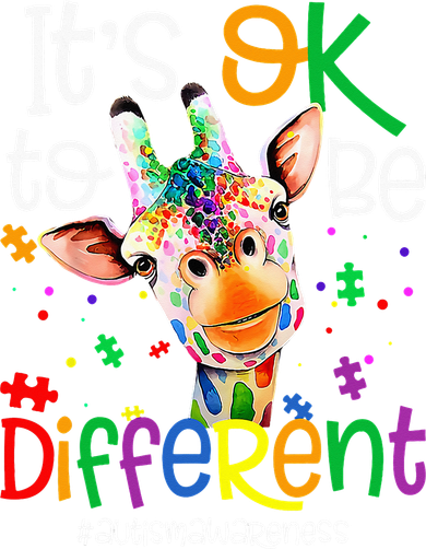 giraffe its okay to be different ASD Awareness Ornament