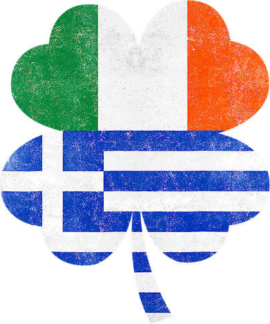 Greek Irish Shamrock Greece Ireland Flag St. Patrick's Day Women's Tank Top