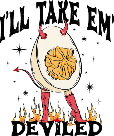 Groovy Ill Take Em Deviled Thanksgiving Funny Egg Button