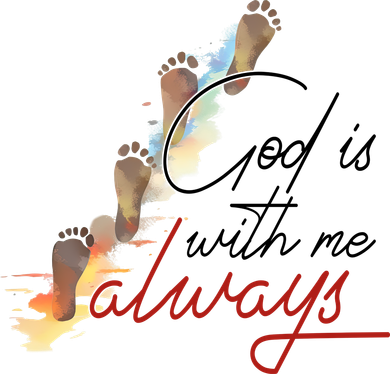 God Is With Me Always Footsteps Tumbler