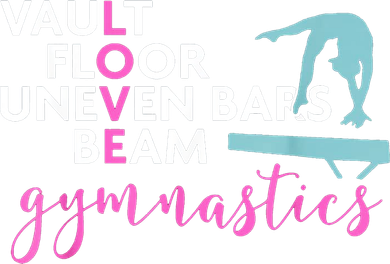 Girls Love Beam Gymnastics Button
