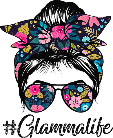 Glamma Life Messy Hair Bun Floral Women Mother's Day Beanie