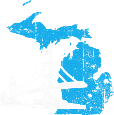 Great Lakes Shaped  Summer Michigan Mackinac Bridge Toddler Hoodie