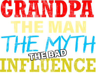 Funny Grandpa Man Myth The Bad Influence Hooded Wearable Blanket