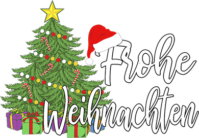 German Matching Present Merry Christmas Frohe Weihnachten Toddler Long Sleeve