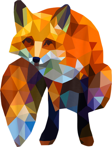 Geometric Nature Fox Cool Cute Graphic Art Apron