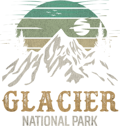 Glacier National Park Merchandise Retro Glacier Souvenirs Cute Gift Women's Sweatshirt