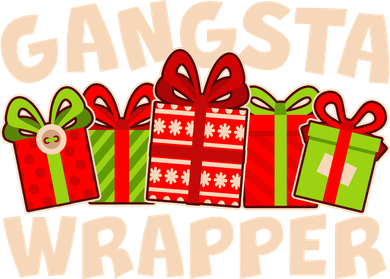 Funny Cute Christmas Gangsta Wrapper Doggie Tank