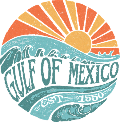 Gulf Of Mexico Est 1550 Retro Vintage Beach Gift Kids Sweatshirt