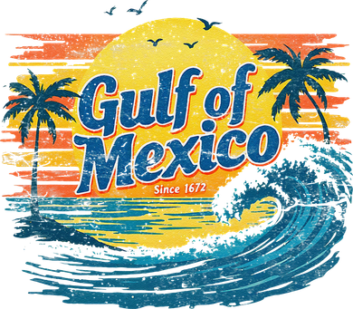 Gulf Of Mexico Retro Vintage Beach Gulf Of Mexico Tote Bag