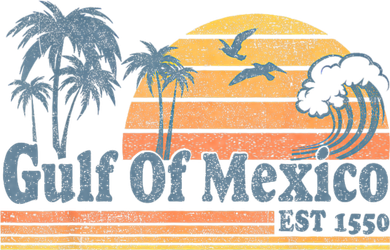 Gulf Of Mexico Est 1550 Retro Vintage Beach Gulf Of Mexico Women's Tank Top