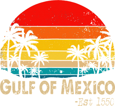 Gulf Of Mexico Est 1550 Retro Vintage Beach Women's Tank Top