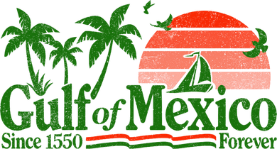 Gulf Of Mexico Mexican Flag Ceramic Ornament