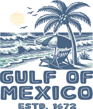 Gulf Of Mexico 1672 Vintage Beach Bucket Hat
