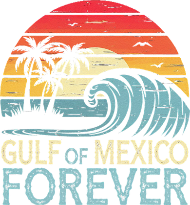 Gulf Of Mexico Forever Wave Surfing Tropical Women's Hoodie