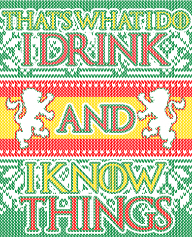 GOT I Drink and I Know Things Ugly Christmas Kids Sweatshirt