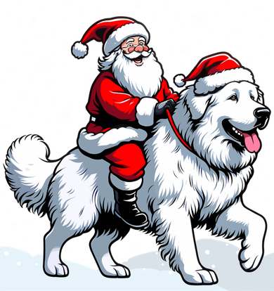 Great Pyrenees Christmas Santa Christmas Great Pyrenees Cute Gift Sustainable Knit Beanie