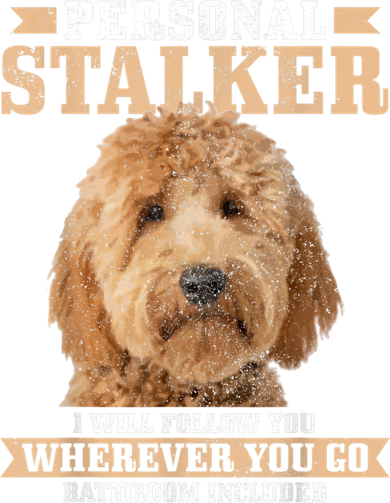Goldendoodle Personal Stalker Funny Golden Doodle Mom Women's Sweatshirt