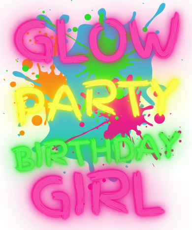 Glow Party Squad Paint Splatter Glow Party Birthday Girl Gift Kids Sweatshirt