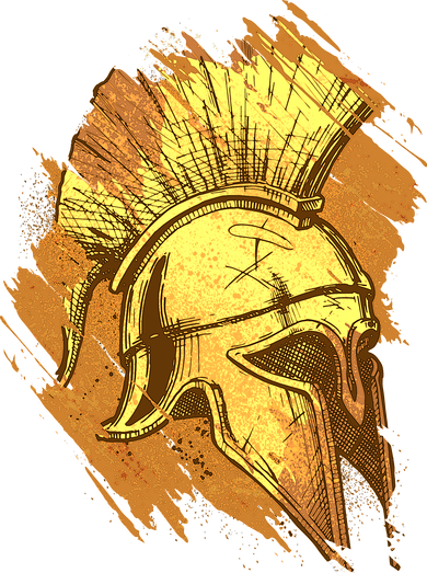 Grunge Painted Spartan Gladiator Warrior Helmet Kids Sweatshirt