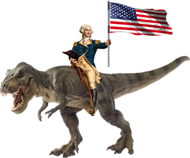 George Washington On A Dinosaur Tank Top