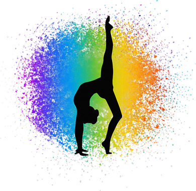 Gymnastics Rainbow Colors Acrobatic Acro Gymnast Ornament