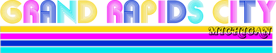 Grand Rapids City Michigan Retro Logo Kids Sweatshirt