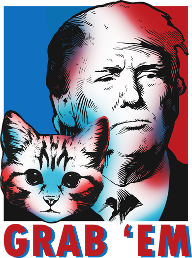 Grab 'Em Cat Funny Pro Trump Hat