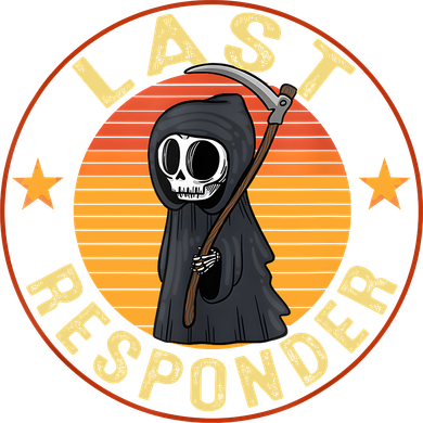 Grim Reaper Funny Dark Meme Mortician Last Responder Vintage Toddler Long Sleeve