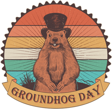 Vintage Groundhog Day Emblem Tank Top