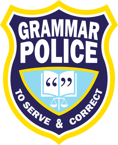 Grammar Police Badge Women's Dry Zone Grid Polo