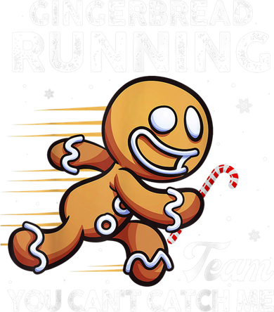 Gingerbread Running Team Christmas Cookie Funny Baking T-Shirt