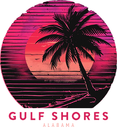 Gulf Shores Alabama Vintage Summer Vacation Retro Palm Trees Women's Tank Top