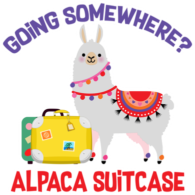 Going Somewhere Alpaca Suitcase Toddler T-Shirt