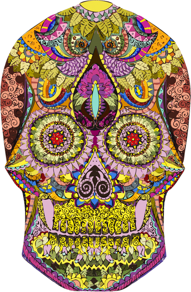 Giant Sugar Floral Sugar Skull Women's Sweatshirt