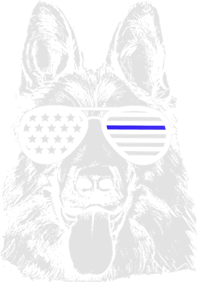 German Shepherd Police Flag Doggie Tank