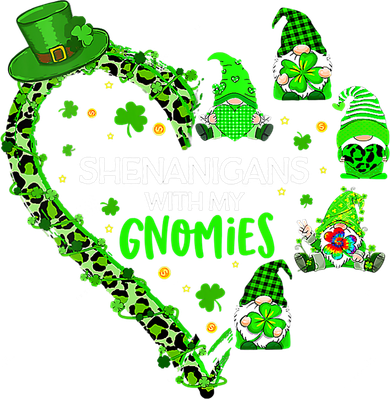 Gnome St Patrick's Day Shenanigans With My Gnomies Shamrock Button