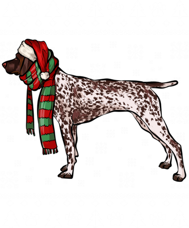 Ger Shorthaired Pointer Dog Santa Hat Xmas Ugly Christmas Meaningful Gift Kids T-Shirt