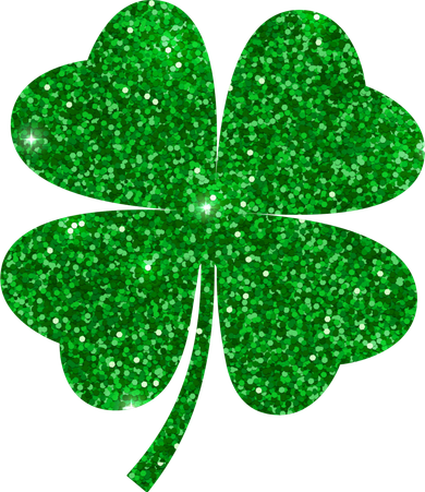 Glitter Shamrock St Patrick's Day Ceramic Ornament