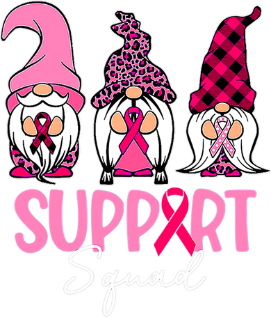 Gnomes Support Squad Breast Cancer Awareness Pink Ribbon Tote Bag