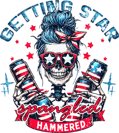Getting Star Spangled Hammered Skeleton Apron
