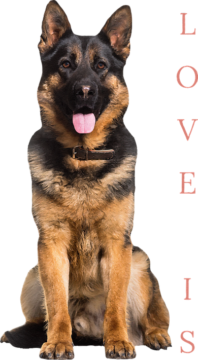 German Shepherd Shepard Dog Mom Dad Love Pet Puppy Toddler T-Shirt