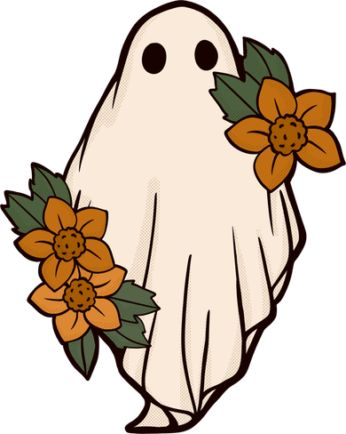 Ghost Sunflower Vintage Halloween Toddler Hoodie