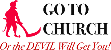 Go To Church Or The Devil Will Get You Meme Graphic Tote Bag