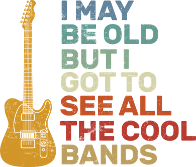 Old Guitarist The Cool Bands Santa Hat
