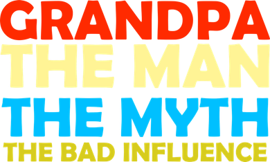 Grandpa The Man The Myth The Bad Influence Hooded Wearable Blanket