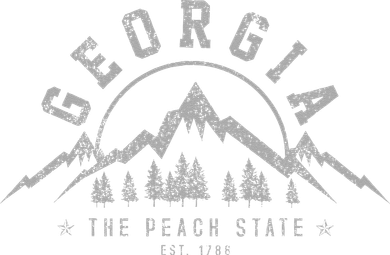Georgia The Peach State Est. 1788 Vintage Mountains Gift Button
