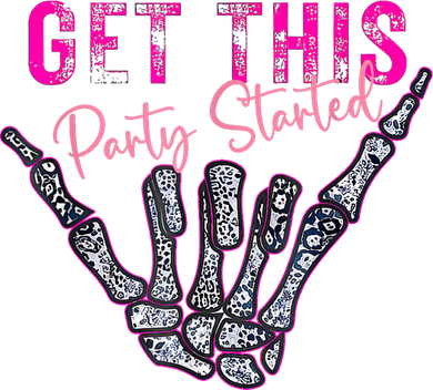 Get This Party Started Skeleton Pink Color Tour Coaster