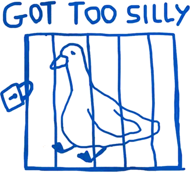 Got Too Silly Funny Duck, Silly Goose Funny, meme Women's Sweatshirt