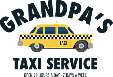 Grandpa's Taxi Service Funny Grandparent Gift Polo